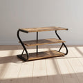 Honey-Can-Do 3 Shelves Z-Frame Wooden Shoe Rack with Matte Black Metal: Small Shoe Storage for Closet, Holds 9 Pairs