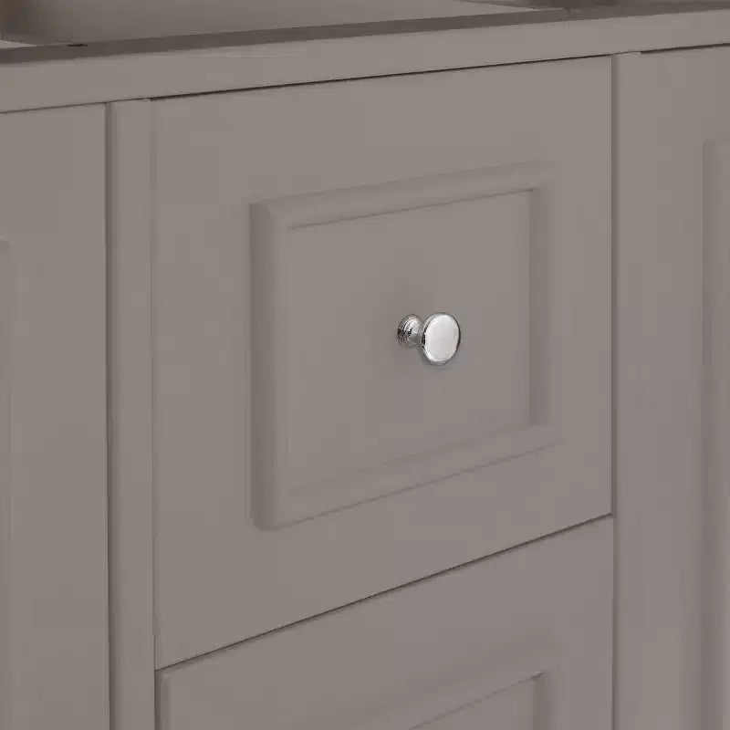 Meuble-lavabo de salle de bain double 60 po - Meuble autoportant sans comptoir, gris