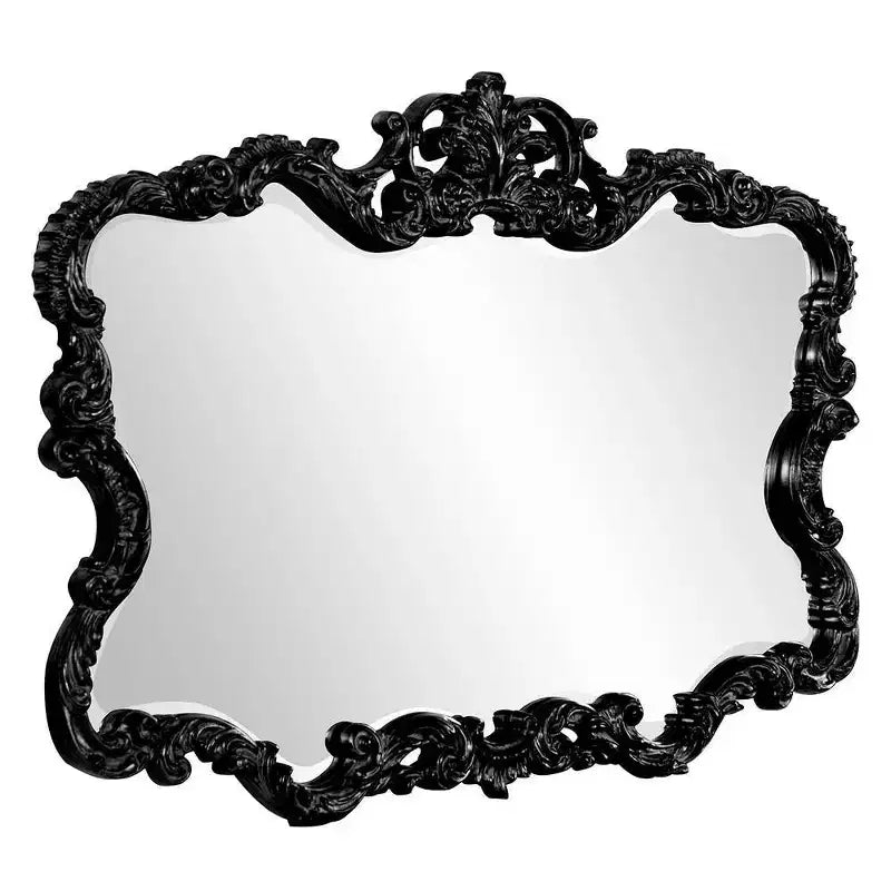 Miroir mural rectangulaire 100x75 cm avec cadre en fer et finition argent moucheté