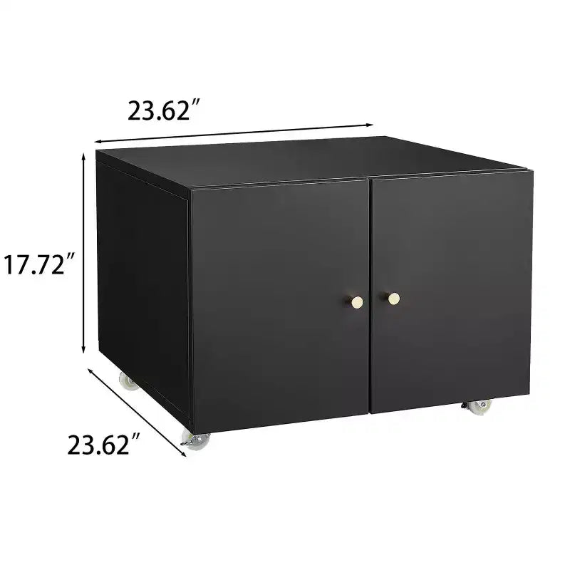 Meuble d'imprimante avec rangement, meuble d'imprimante pour photocopieuse avec 2 portes, classeur mobile en acier, armoire de rangement roulante sur roulettes pour le bureau à domicile