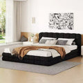 Whisen Elegant Queen Size Fully Upholstered Platform Bed with Headboard