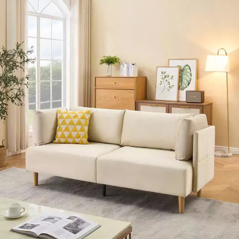 76 Canapé, Causeuse Rembourrée Confortable Avec Assises Extra Profondes