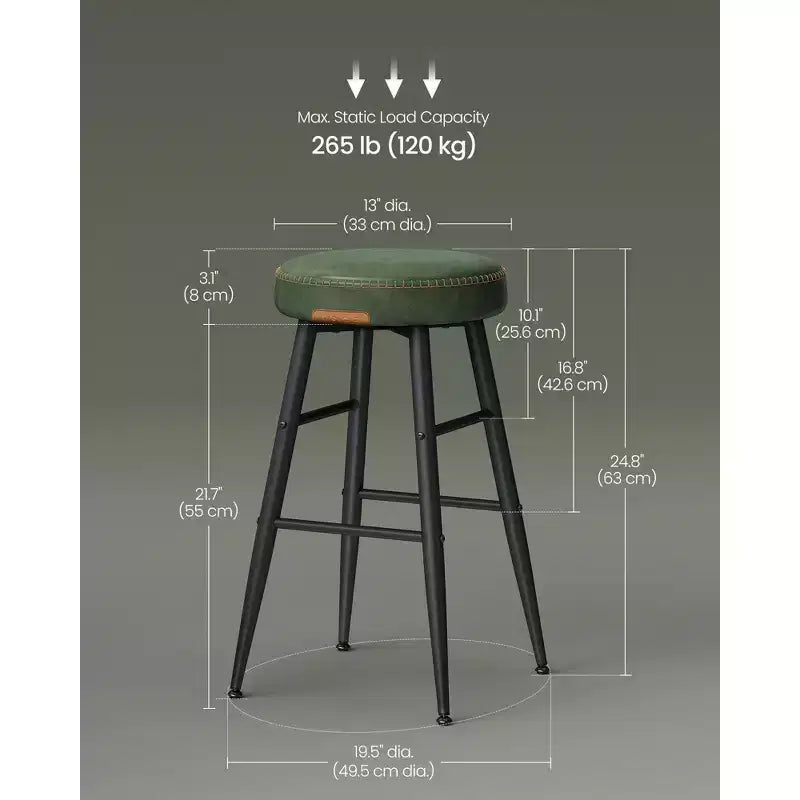 Tabouret de bar de 63 cm de hauteur, tabourets de bar hauteur comptoir, tabourets de cuisine hauteur comptoir