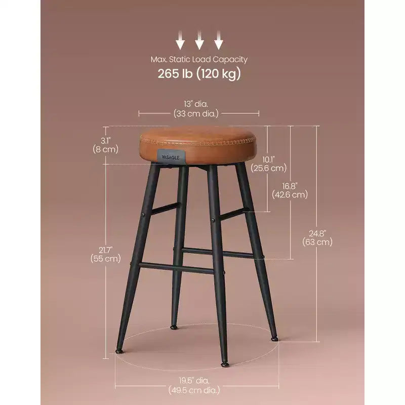 Tabouret de bar de 63 cm de hauteur, tabourets de bar hauteur comptoir, tabourets de cuisine hauteur comptoir