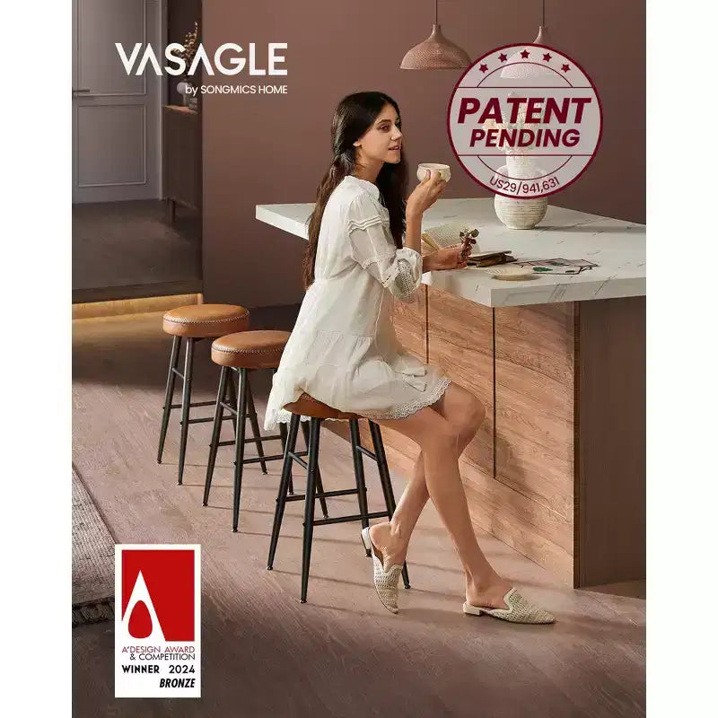 Tabouret de bar de 63 cm de hauteur, tabourets de bar hauteur comptoir, tabourets de cuisine hauteur comptoir
