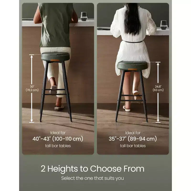 Tabouret de bar de 63 cm de hauteur, tabourets de bar hauteur comptoir, tabourets de cuisine hauteur comptoir