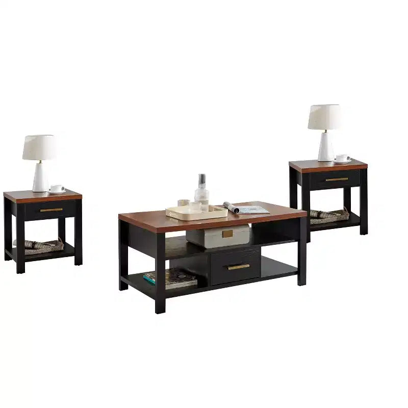 Table d'appoint, Table basse moderne avec table latérale, Table de salon parfaite