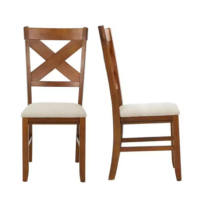 Chaises d'appoint rembourrées en bois massif