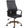Studio 55D Primero Vintage Black Faux Leather Adjustable Office Chair