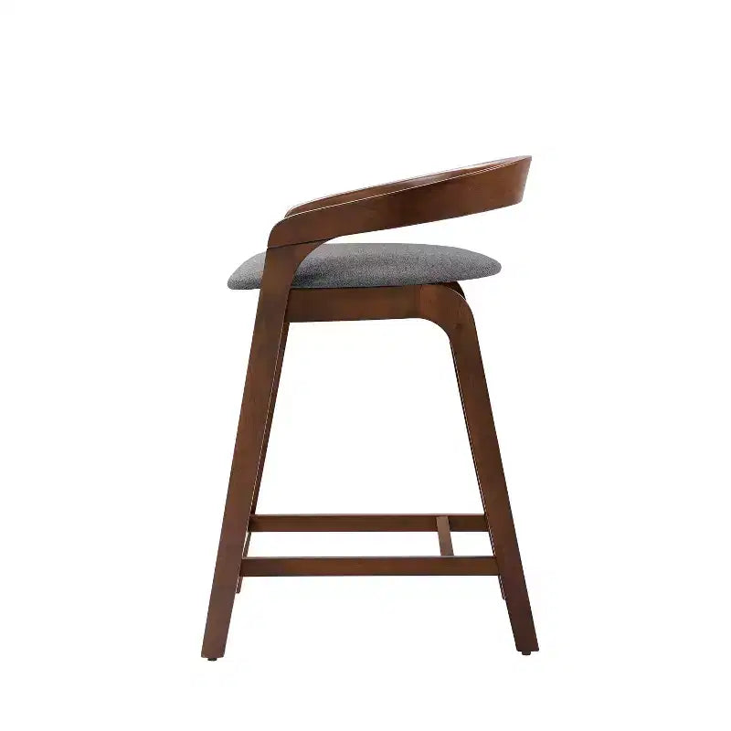 Tabourets de comptoir contemporains en bois d'hévéa de 25,25 po