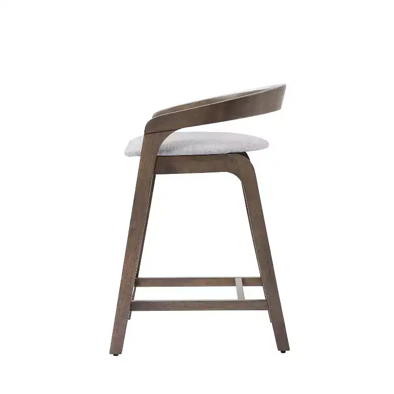 Tabourets de comptoir contemporains en bois d'hévéa de 25,25 po