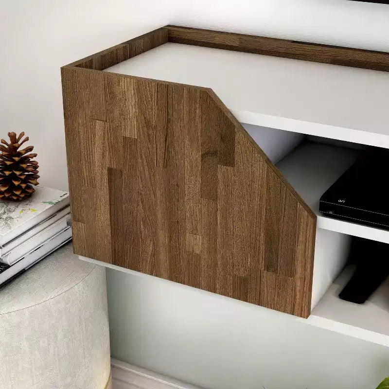 Meuble TV flottant de transition pour téléviseurs jusqu'à : Fixation murale, gestion des câbles, rangement