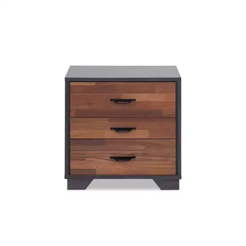 Acme Furniture 20" Eloy Accent Table Walnut/Espresso Finish: Rectangular MDF Top, Wood Legs, Drawer Storage