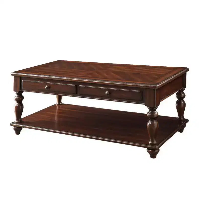 Table basse finition noyer
