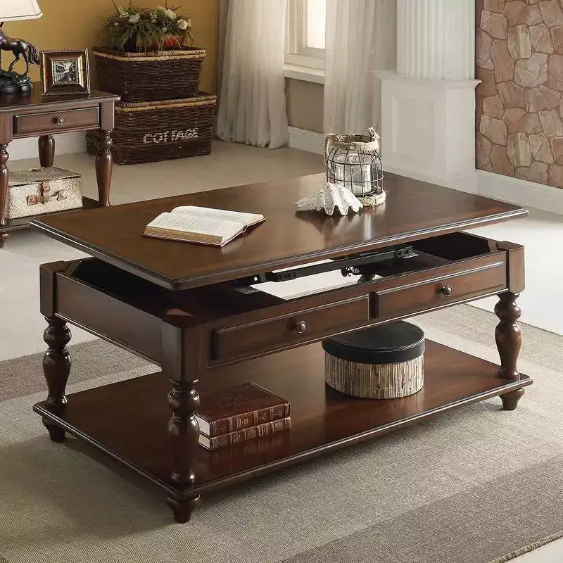 Table basse finition noyer