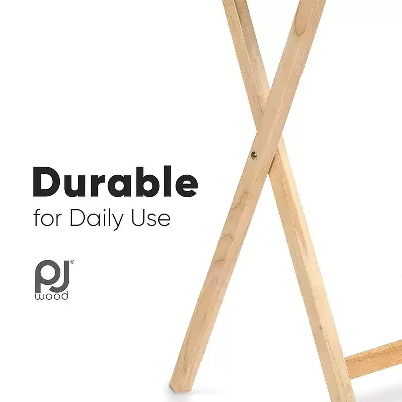 Table de plateau-repas pliable pour télévision, avec finition naturelle