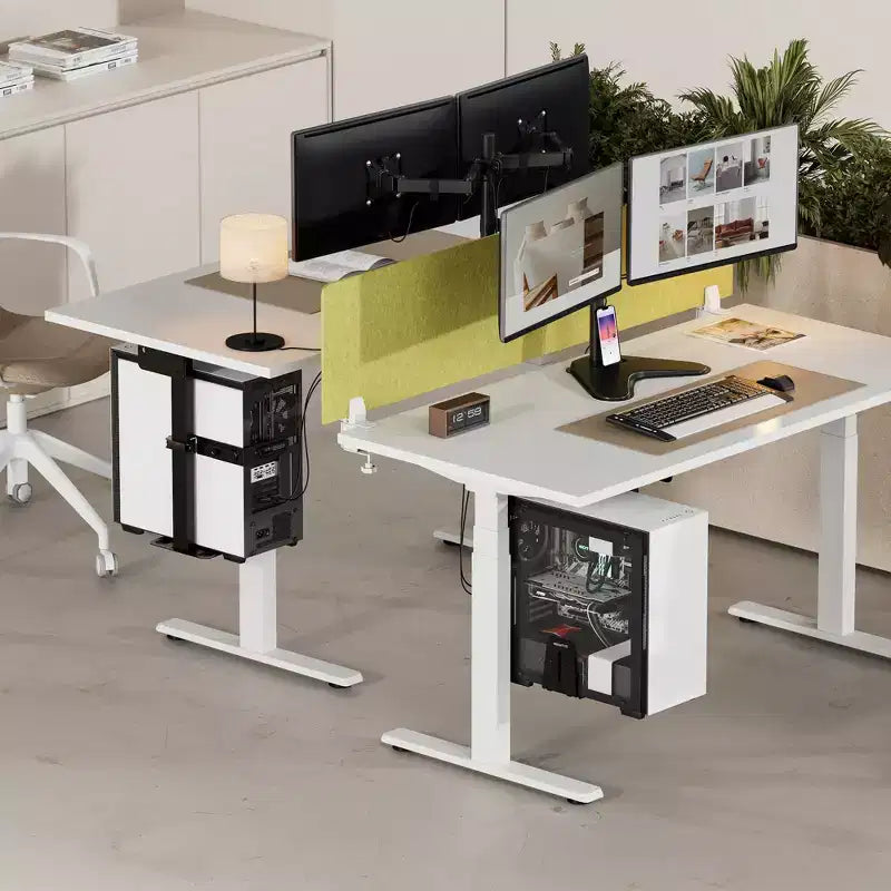 Support d'unité centrale rotatif haute résistance | Support d'unité centrale réglable en hauteur et en largeur pour installation sous le bureau et au mur | Capacité de charge de 20 kg
