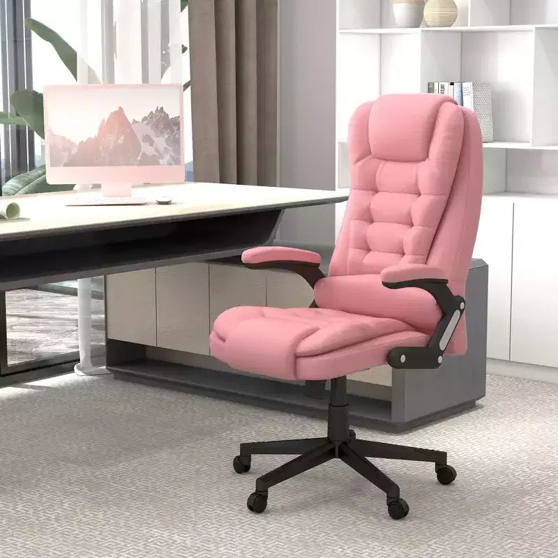 Fauteuil de bureau massant à dossier haut, inclinable et chauffant avec télécommande
