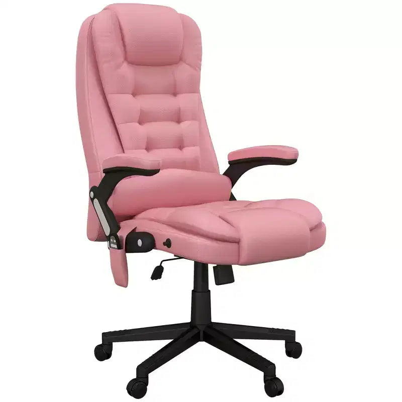 Fauteuil de bureau massant à dossier haut, inclinable et chauffant avec télécommande