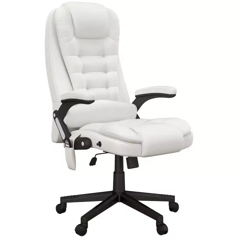 Fauteuil de bureau massant à dossier haut, inclinable et chauffant avec télécommande