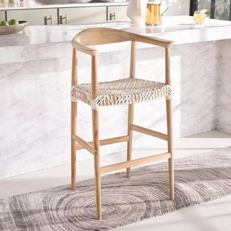 Tabouret de bar naturel/blanc