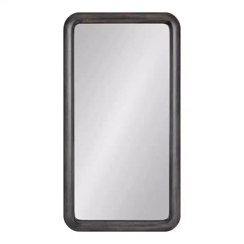 Miroir mural en bois encadré, 17x32, gris
