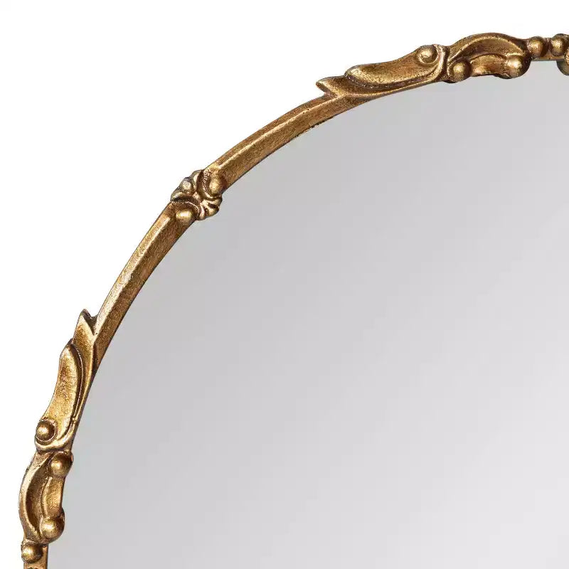 Miroir Rond en Métal, 24 po de Diamètre, Doré