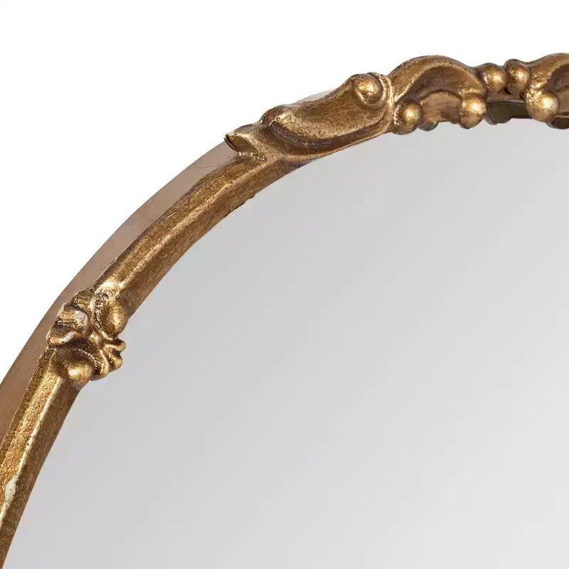 Miroir Rond en Métal, 24 po de Diamètre, Doré