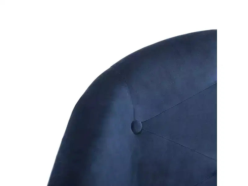 Chaise de bureau pivotante capitonnée - Réglable en hauteur bleu marine/chromé
