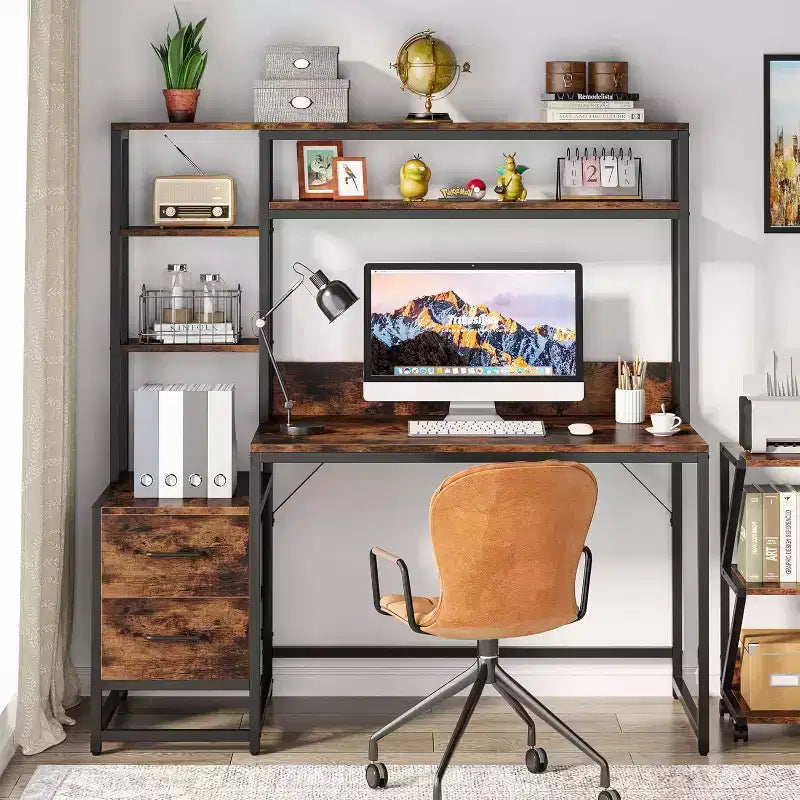 Bureau informatique de 55 pouces avec 2 tiroirs