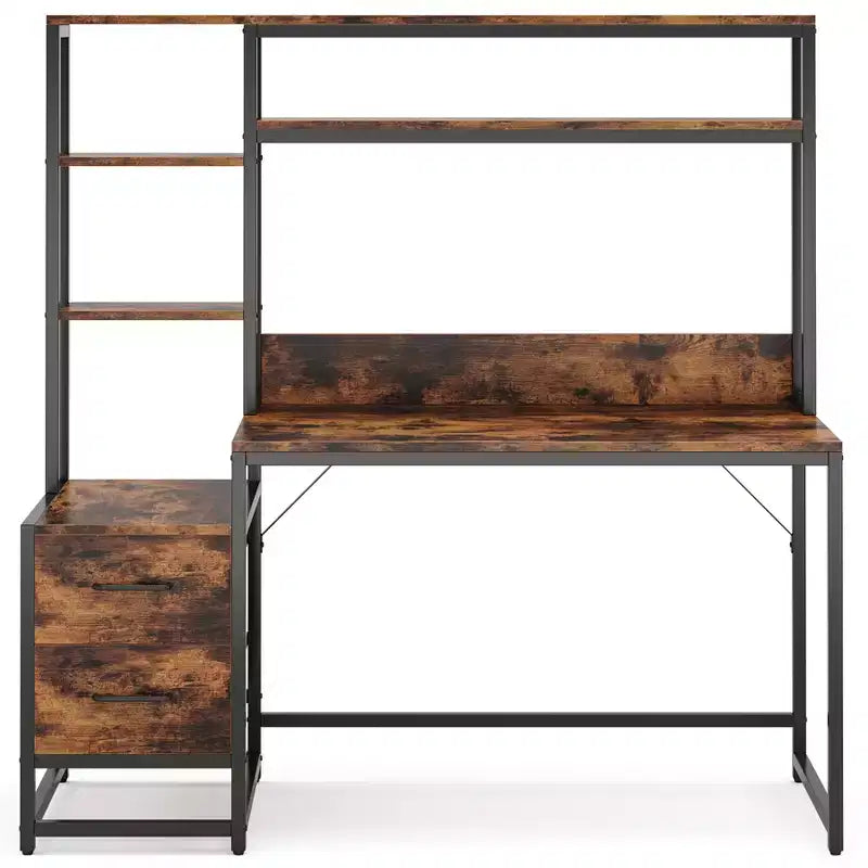 Bureau informatique de 55 pouces avec 2 tiroirs