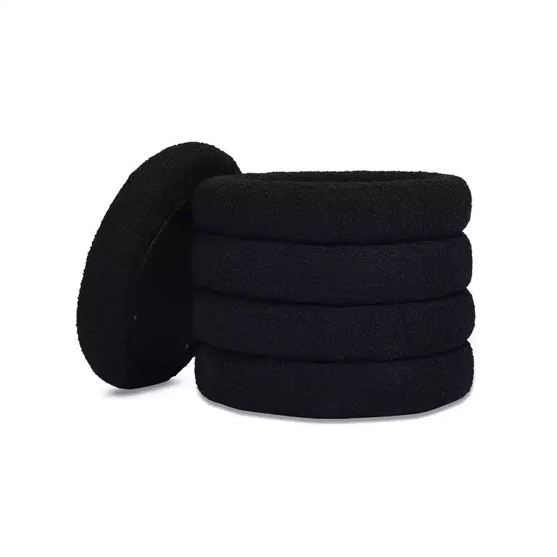 Pouf de rangement rond surdimensionné de 48 cm
