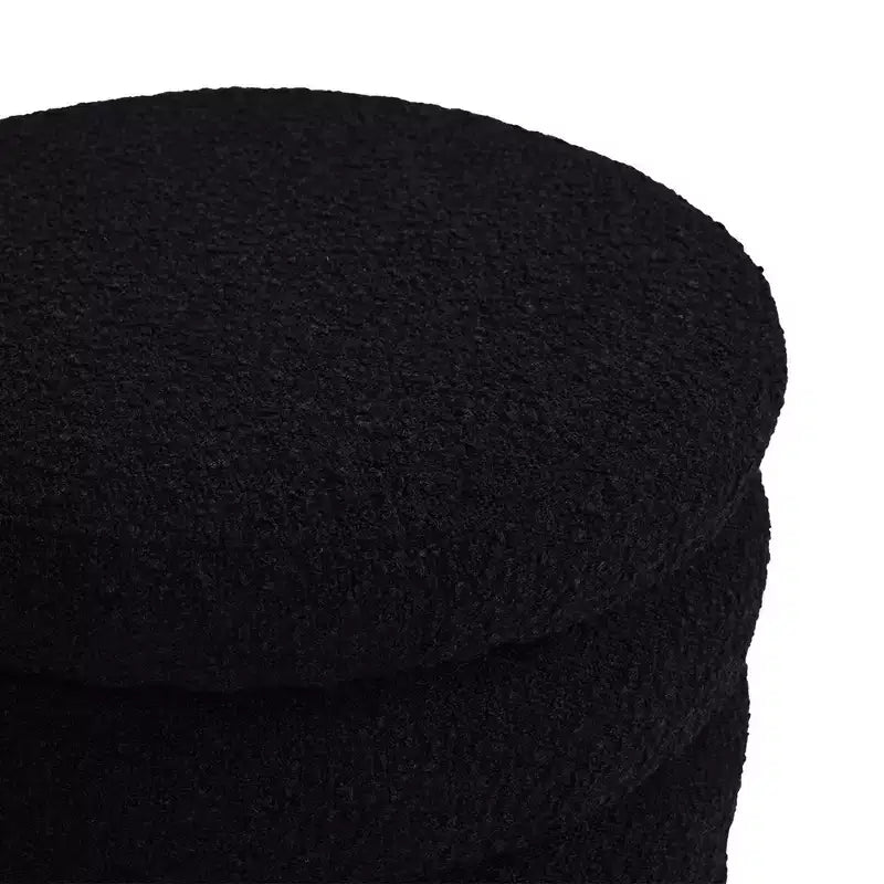 Pouf de rangement rond surdimensionné de 48 cm