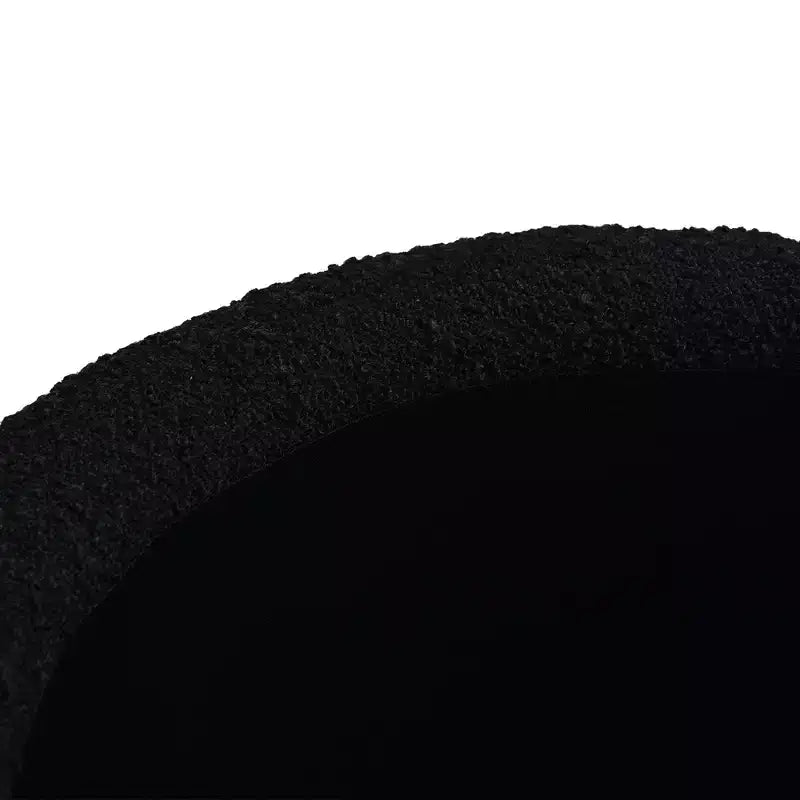 Pouf de rangement rond surdimensionné de 48 cm