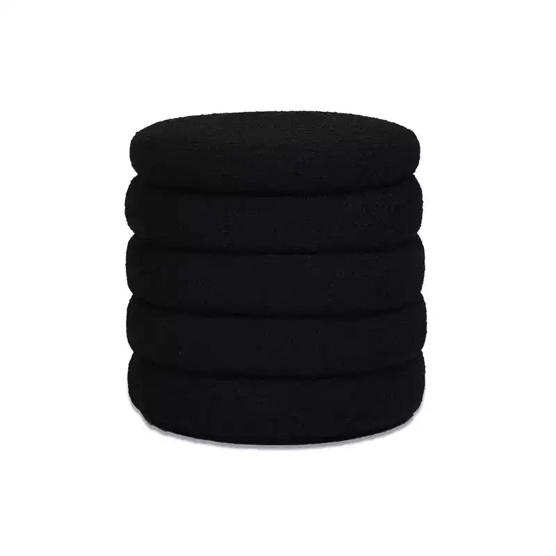 Pouf de rangement rond surdimensionné de 48 cm
