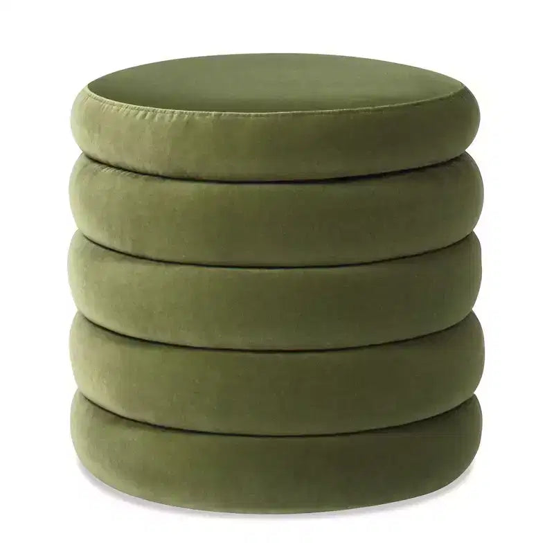 Pouf de rangement rond surdimensionné de 48 cm