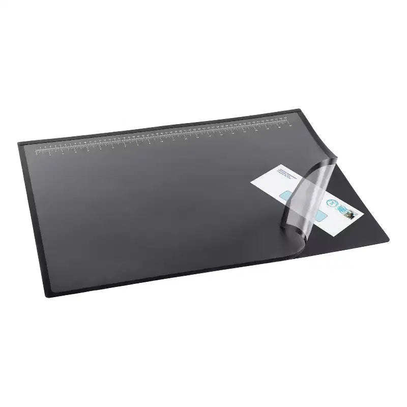 Tapis de bureau double couche, 24 po x 19 po, surface antireflet, noir