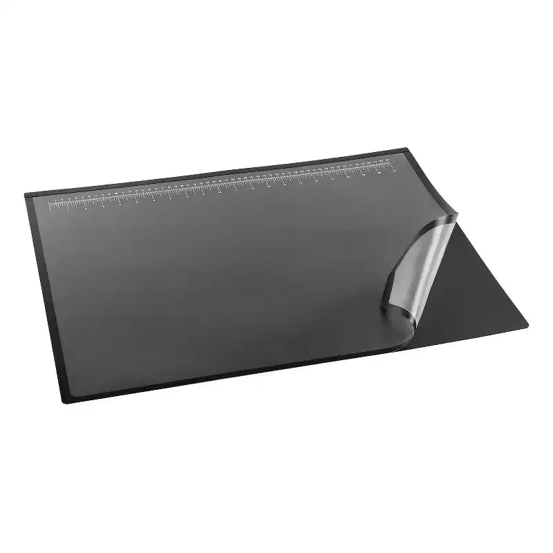 Tapis de bureau double couche, 24 po x 19 po, surface antireflet, noir