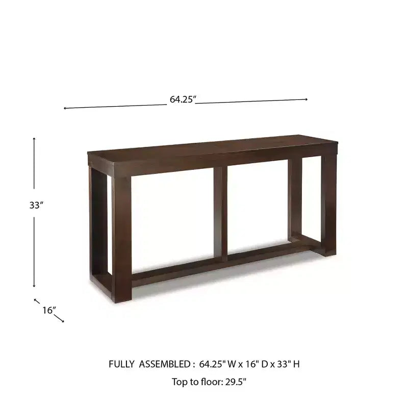 Table console/canapé contemporaine marron foncé