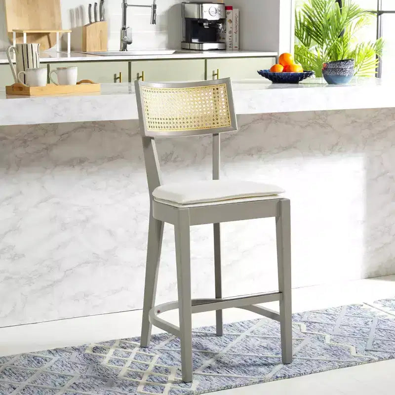 Tabouret de comptoir en rotin