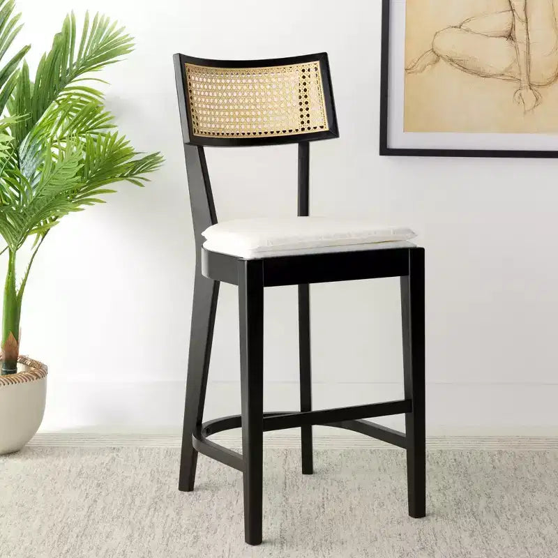 Tabouret de comptoir en rotin