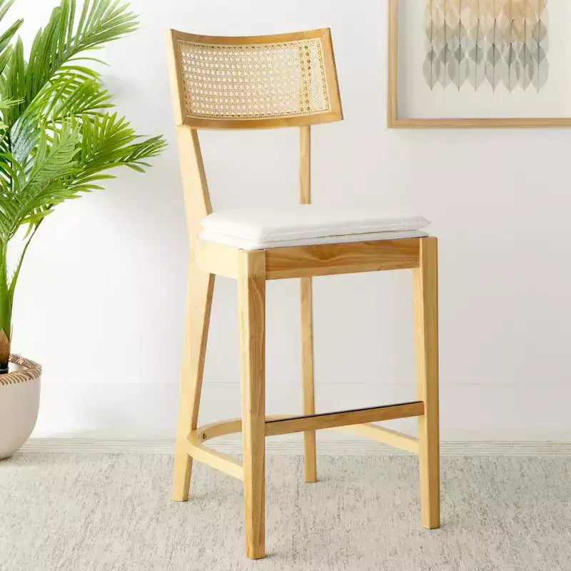 Tabouret de comptoir en rotin
