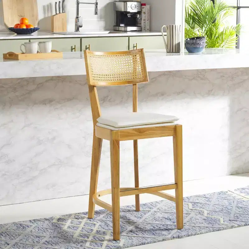 Tabouret de comptoir en rotin