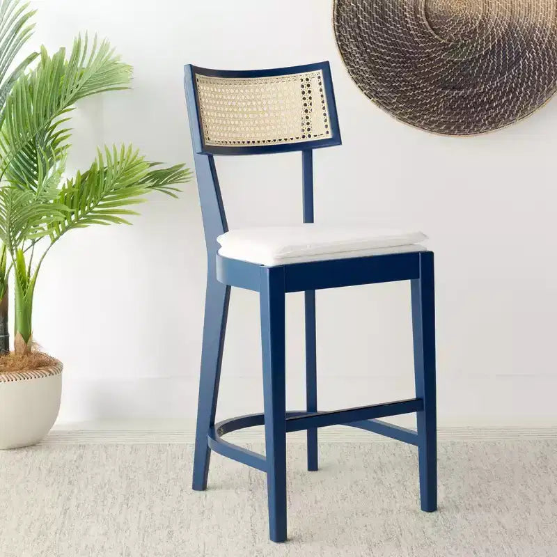 Tabouret de comptoir en rotin