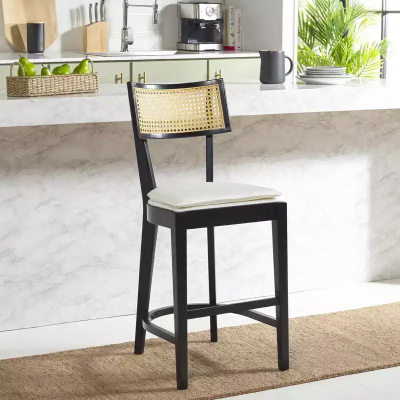 Tabouret de comptoir en rotin