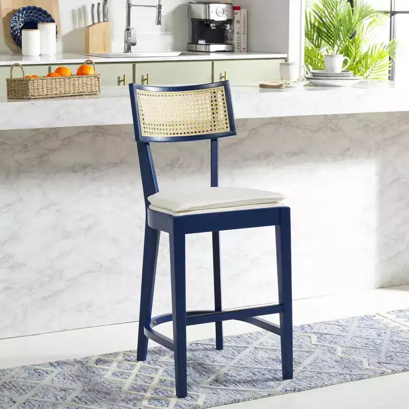Tabouret de comptoir en rotin