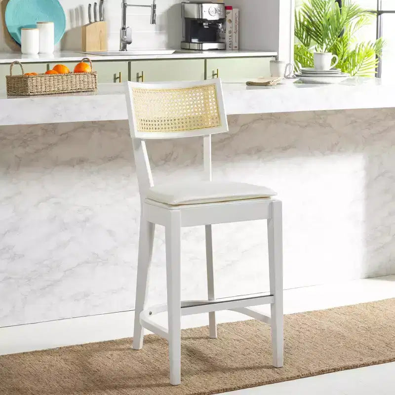 Tabouret de comptoir en rotin