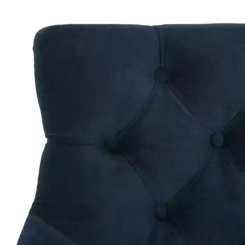 Tabouret de bar à dossier ailé capitonné